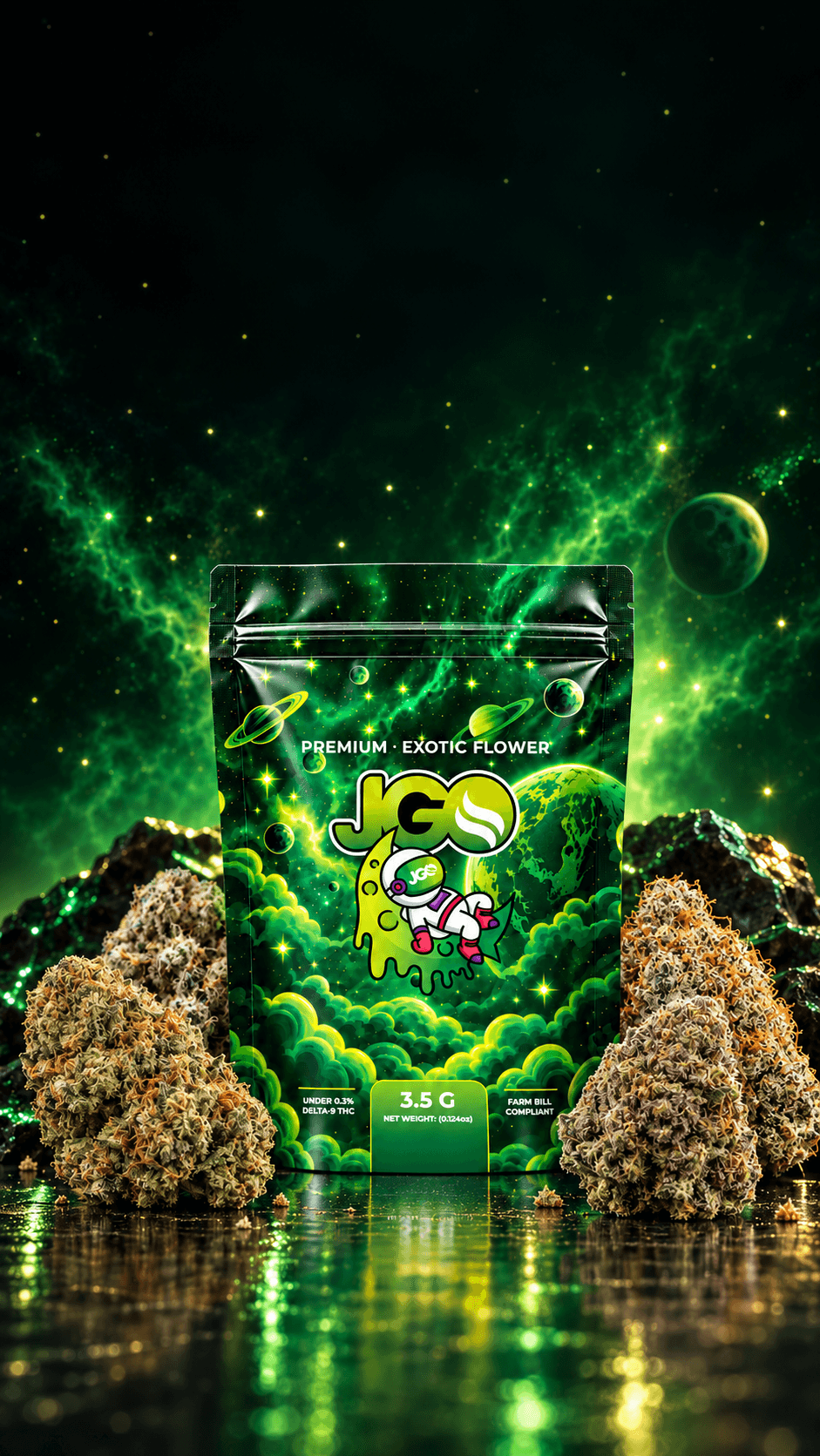 JGO Premium Exotic Flower — bag and buds
